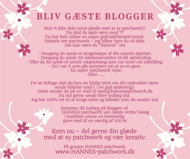 Vil du være Gæste blogger ??